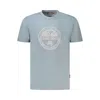 Napapijri Brown Cotton Men T-shirt In Blue