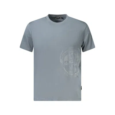 Napapijri Gray Cotton Men T-shirt In Grey