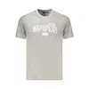 Napapijri Gray Cotton Men T-shirt In Gray