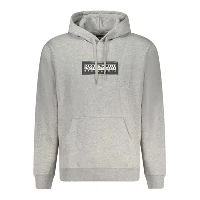 Napapijri Box-logo Hoodie In Gray