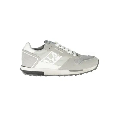 Napapijri Gray Polyester Men Sneaker In Brown