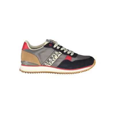 Napapijri Gray Polyester Men Sneaker In Grey