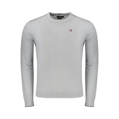 Napapijri Damavand Logo-patch Wool Sweater In Gray