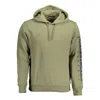 Napapijri Emerald Green Hooded Sweatshirt With Embroidery In Green