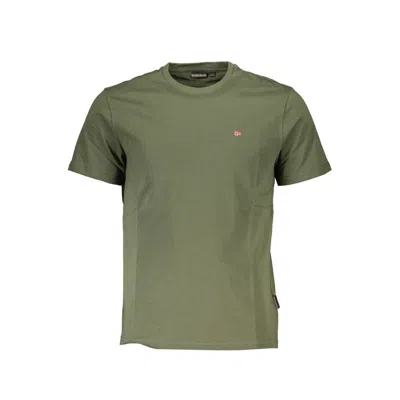 NAPAPIJRI GREEN COTTON T-SHIRT