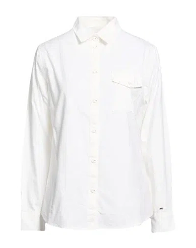 Napapijri G-roselle W Woman Shirt Off White Size Xl Cotton In Multi