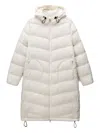 Napapijri Hooded Chevron Coat In Neutral