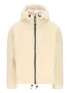 Napapijri Hooded Fleece Jacket In Nude
