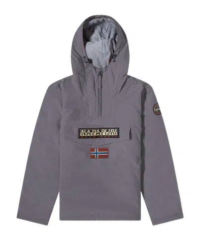 Napapijri Hooded Jacket In Gray