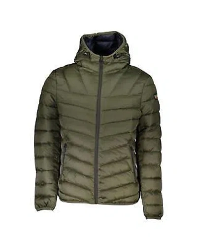 Pre-owned Napapijri Hooded Jacket With Multiple Pockets And Zipper - Jackets - Green