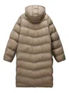 Napapijri Hooded Padded Coat In Brown
