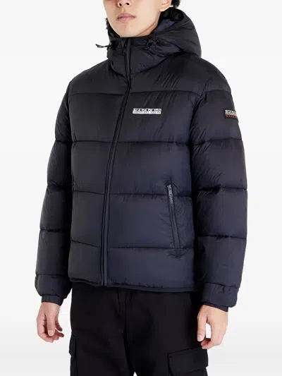 Napapijri Hooded Puffer Jacket In Black