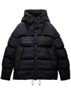 Napapijri Puffer Jacket Hooded Drawstring Hem In Black