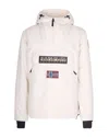 Napapijri Rainforest Ripstop Hooded Jacket In White
