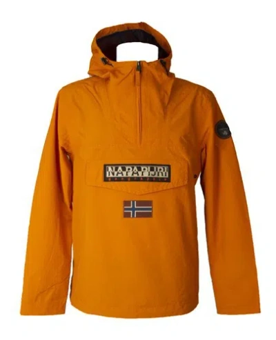 Pre-owned Napapijri Jacket Blouson Jacket With Hood And Large Front Pocket With Side Openi In A58 Marmalade Or
