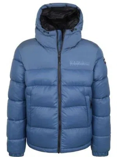 Pre-owned Napapijri Jacket Np0a4gll Winter Jacket Man Polyester Blue