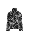 Napapijri Geometric-pattern Fleece Jacket In Black