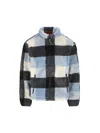 Napapijri Check Fleece Jacket In Blue
