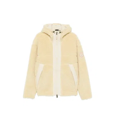 Napapijri Fleece Hooded Jacket In Nude