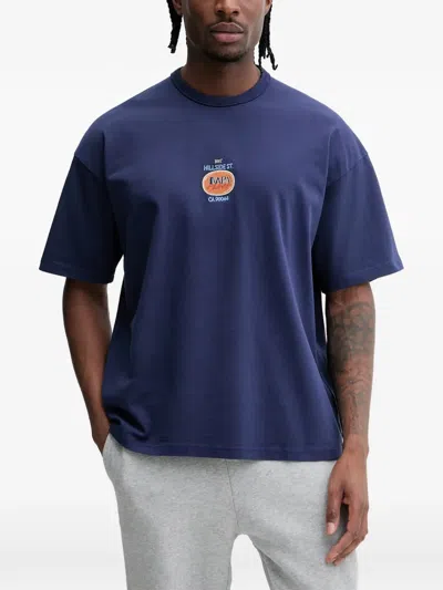 Napapijri Krous Embroidered T-shirt In Blue