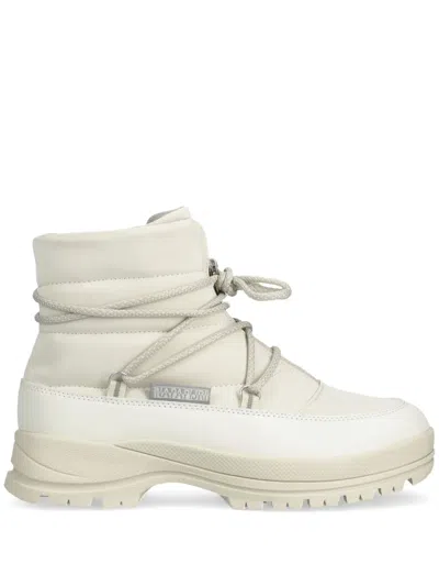 Napapijri Lace-up Ankle Boots In Weiss