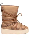 Napapijri Lace-up Ankle Boots In Nude