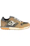 Napapijri Beige Leather Men Sneaker In Beige