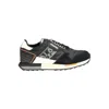 Napapijri Black Leather Men Sneaker In Black
