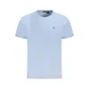 Napapijri Light Blue Cotton Men T-shirt