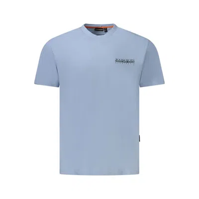 NAPAPIJRI LIGHT BLUE COTTON MEN T-SHIRT