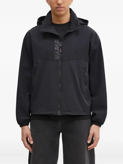 Napapijri Logo-detail Hooded Jacket In Black