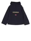 Napapijri Logo-patch Hooded Jacket In Blue