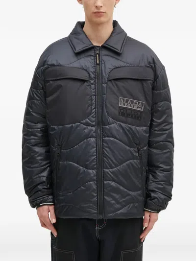 Napapijri Logo-patch Quilted Jacket In Black