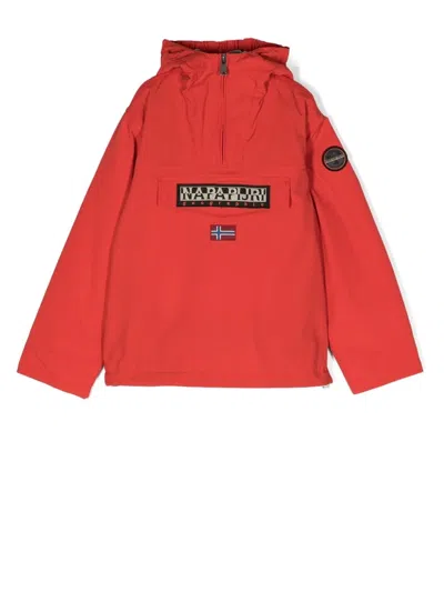 NAPAPIJRI LOGO-PATCH RAIN JACKET