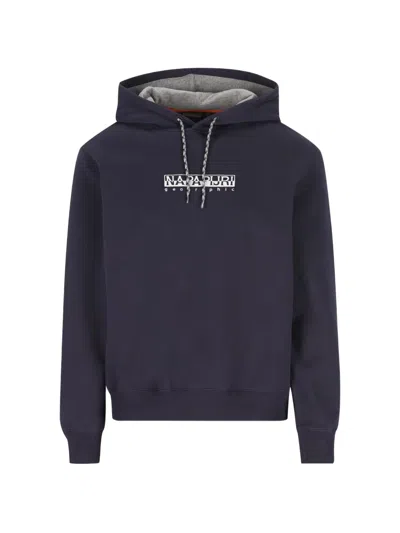 Napapijri Logo-print Hoodie In Blue