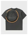 Napapijri Crew Neck Graphic Print Short Sleeves T-shirt In Grey