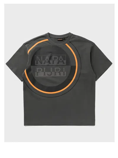 Napapijri Logo-print T-shirt In Grey