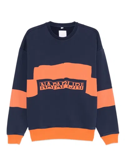 NAPAPIJRI LOGO STRIPED SWEATSHIRT