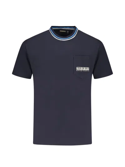 Napapijri Logo-embellished Pocket T-shirt In Blue