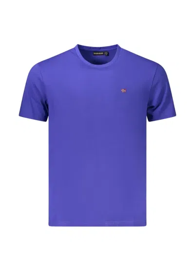 Napapijri Logo-embroidered T-shirt In Blue