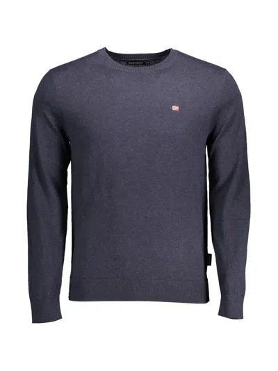 Napapijri Logo-patch Crew-neck Sweater In Gray