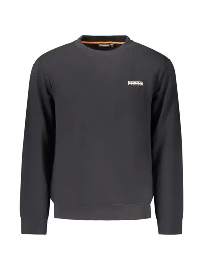 Napapijri Logo-patch Crew-neck Sweatshirt In Gray