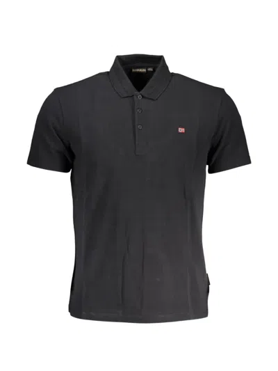 Napapijri Logo-patch Polo Shirt In Blue