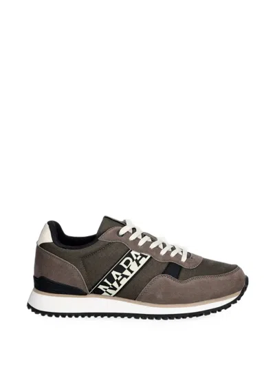 Napapijri Logo-patch Sneakers In Brown