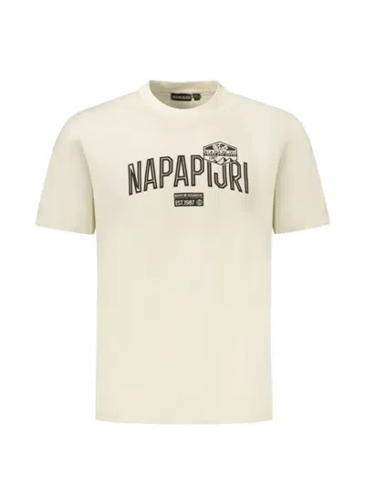 Napapijri Logo-print Short-sleeve T-shirt In White