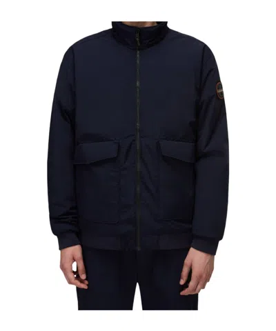 Napapijri Long-sleeved Casual Jacket In Black