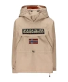 Napapijri Hooded Jacket With Adjustable Hem And Front Pocket In Nude