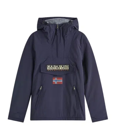 Napapijri Long-sleeved Pullover Jacket In Blue