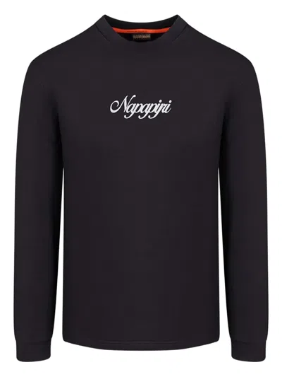 Napapijri Long-sleeved Sweatshirt In Black