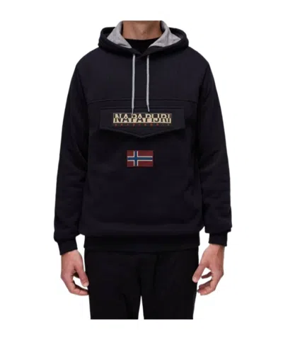 Napapijri Long-sleeved Sweatshirt In Black